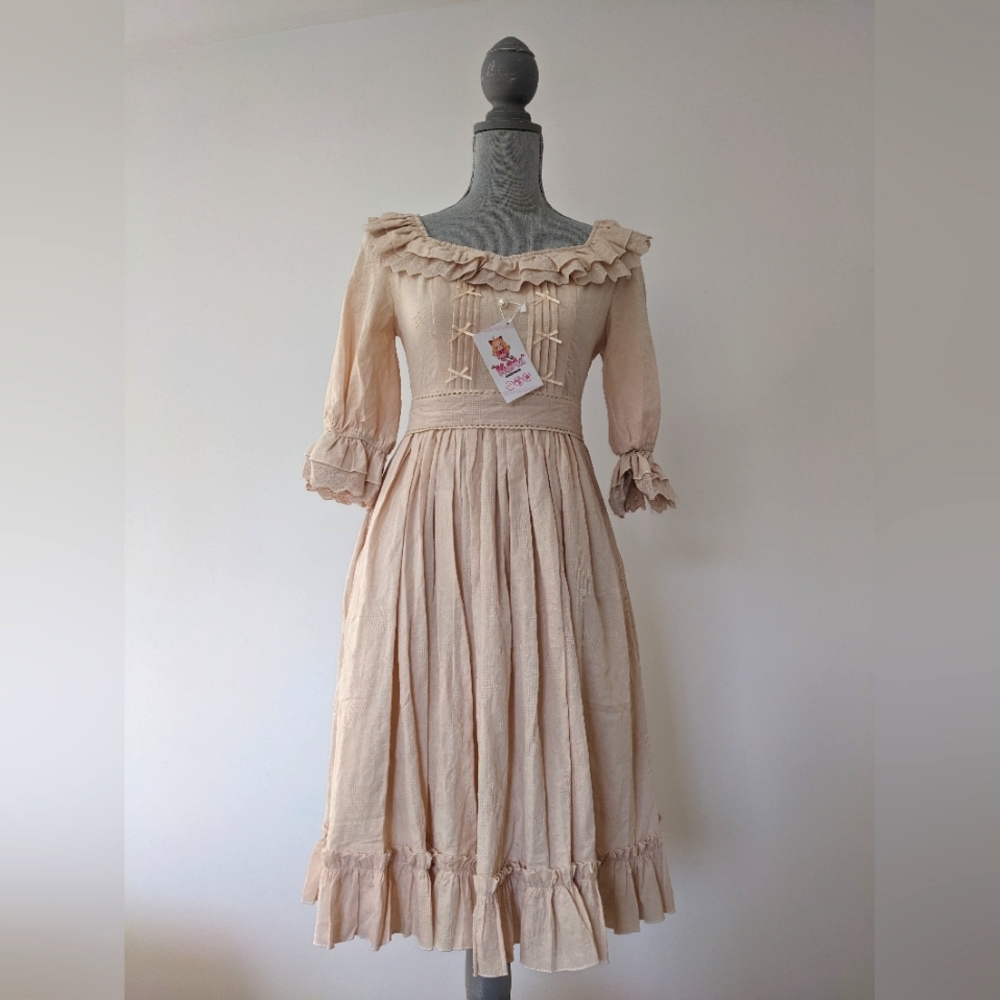 NWT Cream Cottagecore Midi Dress